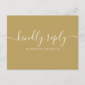 Elegante gouden uitnodigingskaart voor songverzoek uitnodiging briefkaart (Voorkant)