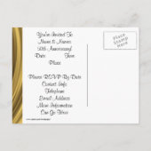Elegante gouden uitnodigingskaartjes voor 50-jarig uitnodiging briefkaart (Achterkant)