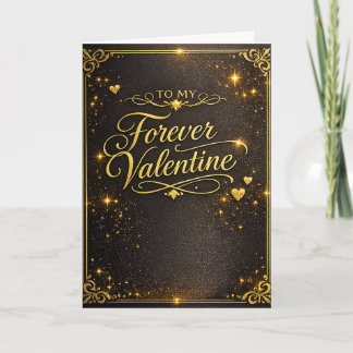 Elegante Gouden Valentijn Feestdagen Kaart
