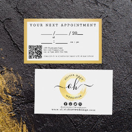 Elegante gouden verf Swash Chique Logo Afspraak Visitekaartje