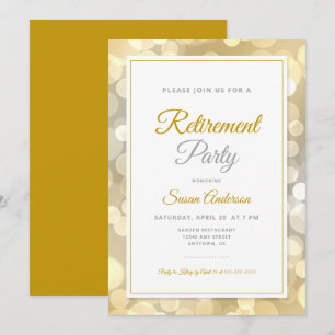 Elegante gouden verjaardagsfeest uitnodiging