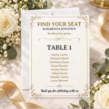 Elegante gouden vintage filigraan zitmaaibord