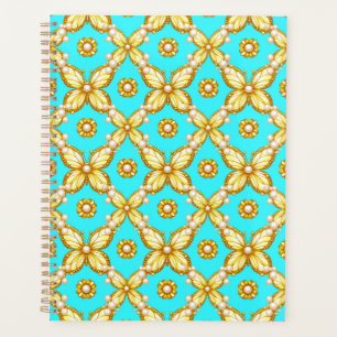 Elegante gouden vlinder esthetische vrouwelijkheid planner