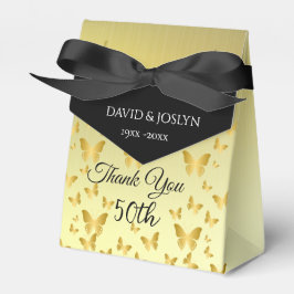 Elegante gouden vlinders 50ste bruiloft Jubileum Bedankdoosjes
