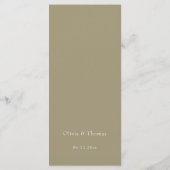 Elegante Gouden Vlinders Boho Chic Klasse Bruiloft Menu (Achterkant)