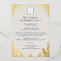 Elegante Gouden Vogel & Bloemig BedrijfsEvent