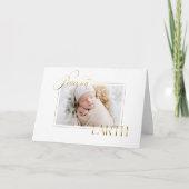 Elegante Gouden Vrede op Aarde Foto Feestdagen Kaart (Voorkant)