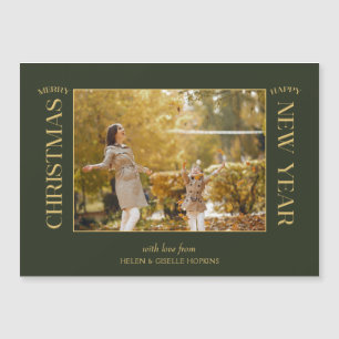 Elegante gouden vrolijke kerst typografie foto