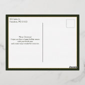 Elegante gouden vrolijke kerst typografie foto folie feestdagen briefkaart (Achterkant)