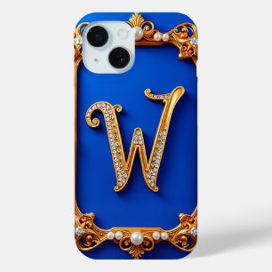 Elegante Gouden W Monogram Versierd Met Parels