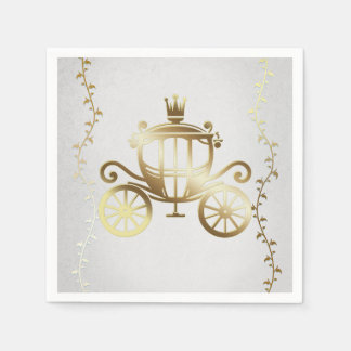 Elegante Gouden Wagens Witte Sprookjesboek Koninkl Servet