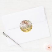 Elegante gouden werveling 50e Jubileum Sticker (Envelop)