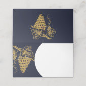 Elegante gouden wijnproeverij partij gevouwen Kaar (Buitenkant ongevouwen)