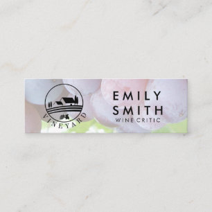 Elegante gouden witte wijnfles   Druiven Mini Visitekaartje