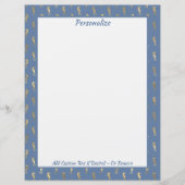 Elegante Gouden Zeepaarden Ocean Strand Thema (Voorkant)