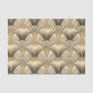 Elegante gouden zwarte art deco tissuepapier