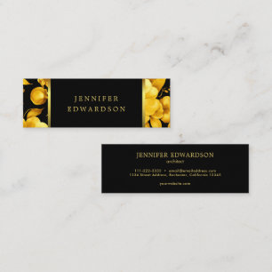 Elegante gouden zwarte bloemen professioneel Bedri Mini Visitekaartje