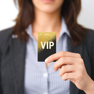 Elegante Gouden Zwarte VIP-badge Badge