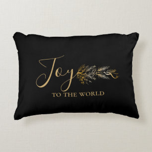 Elegante gouden zwarte vreugde gepersonaliseerde k accent kussen