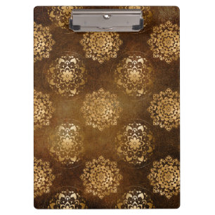 Elegante goudfolie en zwarte Indiase mandala Klembord