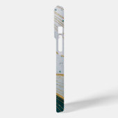 Elegante goudgolven op diepgroen Abstract Case-Mate iPhone Case (Achterkant / Links)
