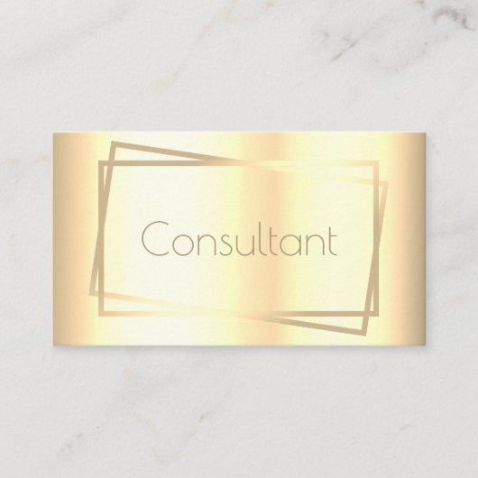 Elegante goudkleurige Lijst consultant Visitekaartje (Voorkant)