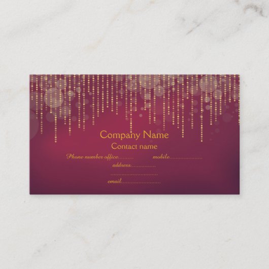 elegante goudmakreel visitekaartje (Voorkant)