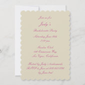 Élégante Gown de mariage Bachelorette Invitation (Dos)