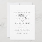 Élégante Grace Mariage Mariée Parents Invitation (Devant)