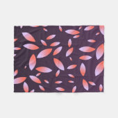 Elegante Gradient Leaf Pattern Paarse Deken (Voorkant (Horizontaal))