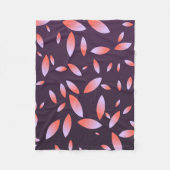 Elegante Gradient Leaf Pattern Paarse Deken (Voorkant)