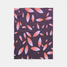 Elegante Gradient Leaf Pattern Paarse Deken
