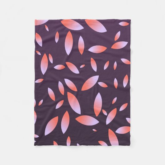 Elegante Gradient Leaf Pattern Paarse Deken (Voorkant)
