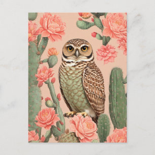 Elegante grafuil en cactussen briefkaart