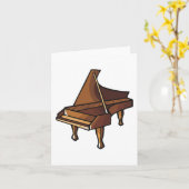 Elegante Grand Piano Music Lovers Design Kaart (Gele Bloem)