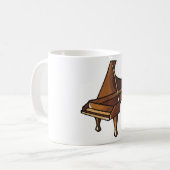 Elegante Grand Piano Music Lovers Design Koffiemok (Voorkant links)