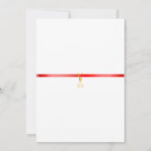 Élégante Grande Invitation d'ouverture avec Ruban  (Dos)