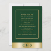 Elegante Green Gold Script 10e klasse reünie Kaart (Achterkant)