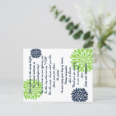 Elégante Green Navy Floral Burst Candy Cartes Buff (Debout devant)