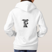 Elegante Greyhound Hoodie-Dual Afbeelding Hoodie (Achterkant)