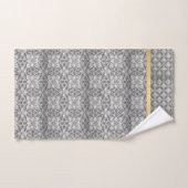Elegante Grijs en Goud Abstract Handdoek Set (Handdoek)