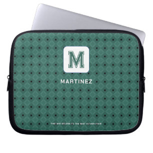 Elegante grijsgroene laptophoes laptop sleeve