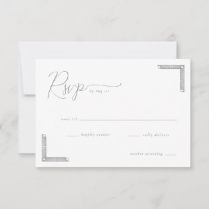 Elegante Grijstint RSVP Kaart