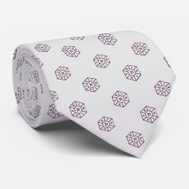 Elegante grijze Bourgondische nummer dobbelstenen Stropdas