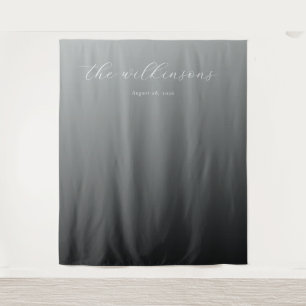 Elegante grijze kalligrafie wandkleed