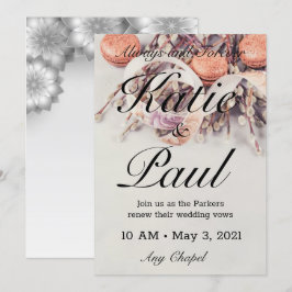 Elegante Grijze Rozen Huwelijksuitnodiging Kaart