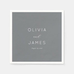 Elegante Grijze Typografie Servet