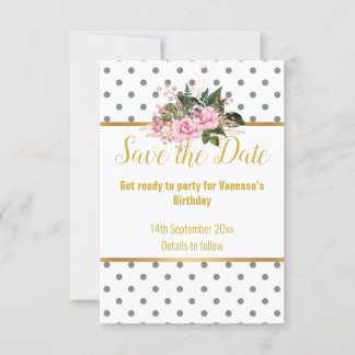 ELEGANTE GRIJZE WITTE ZWARTE PUNT RSVP KAART