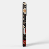 Elegante Grijze Wolf Bloemen Case-Mate iPhone Case (Achterkant / Rechts)