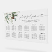 Elegante groenblijvende bruiloft Acryl zitkaart Acryl Bord (Hoek)